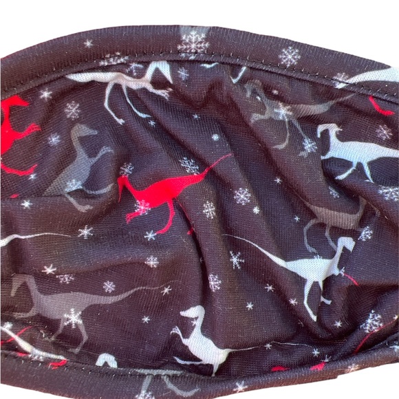 NWT youth Christmas cloth face mask Dinosaurs, plaid 3 face madk per package - Picture 4 of 12